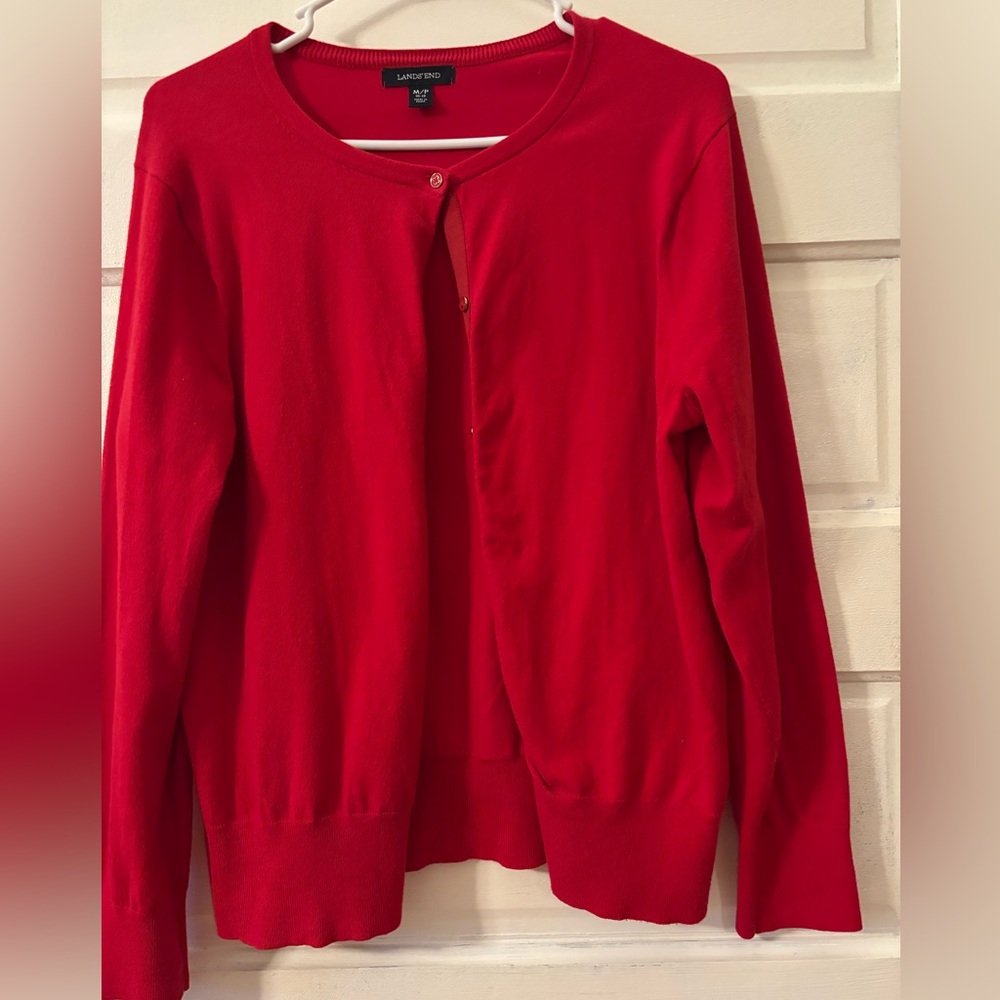 Lands' End Women's Red Sweater